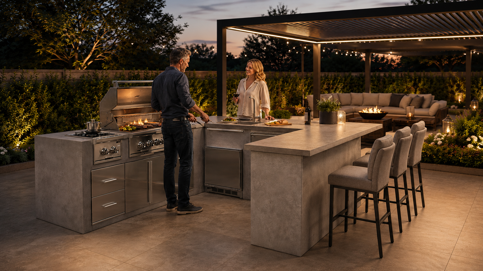 Outdoor Kitchen Islands collection hero -- premium outdoor living by The Yard Retreat